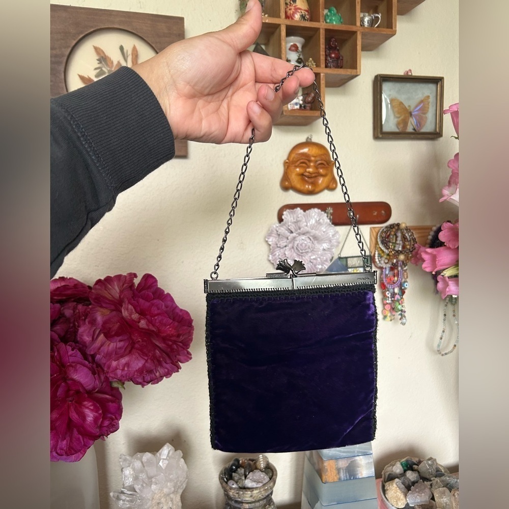 Prada Purple Velvet Clutch
